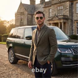 Range Rover RRS101 Gld Designer Sun Men Gold Round Green Polarized 51mm