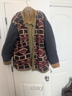 Rare 90s Patagonia Canvas Nuevo Range Aztec Barn Chore Coat Jacket Mens L to XL Rare 90s Patagonia Canvas Nuevo Range Aztec Barn Chore Coat Jacket Mens L to XL