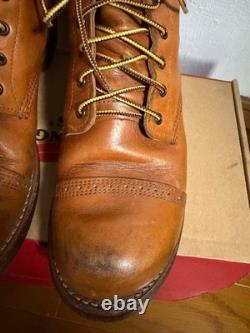 Red Wing 8011 Leather Boots Shoes Men Size US 9 Iron Range Manson Genuine