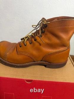 Red Wing 8011 Leather Boots Shoes Men Size US 9 Iron Range Manson Genuine