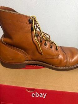 Red Wing 8011 Leather Boots Shoes Men Size US 9 Iron Range Manson Genuine