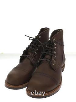 Red Wing 8111 22 Lace Up Boots Iron Range Amber Harness Us9 Brw Leat 43I94