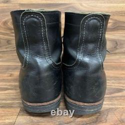 Red Wing 8114 Leather IRON RANGE Boots Shoes Men Size US 8 1/2 D Black