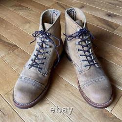 Red Wing Boots 8083 Iron Range SizeUS8D Leather Beige 021279d