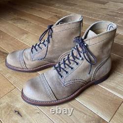 Red Wing Boots 8083 Iron Range SizeUS8D Leather Beige 021279d