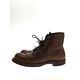 Red Wing Iron Range Work Boots Brown Leather Cap Toe Lace Up Eu39 Us7 Auth