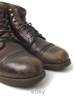 Red Wing Lace Up Boot Iron Range Us9 Brw 43H92