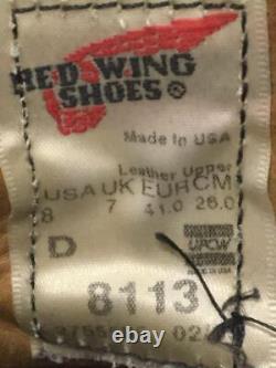 Red Wing Lace Up Boots 26Cm Brw 8113 Iron Range Boots Darkening Stains 43C50