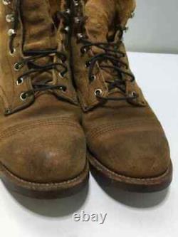 Red Wing Lace Up Boots Iron Range Uk10 Beg Suede K1840