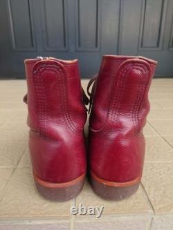 Red Wing Men's US8.5D Iron Range Manson Work Boots 8012 Burgundy Leather Cap Toe