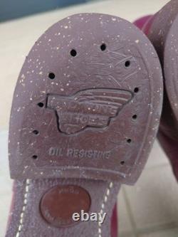 Red Wing Men's US8.5D Iron Range Manson Work Boots 8012 Burgundy Leather Cap Toe