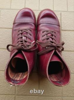 Red Wing Men's US8.5D Iron Range Manson Work Boots 8012 Burgundy Leather Cap Toe