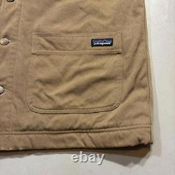 Retro Canvas Patagonia Range Coat Barn Jacket in Tan Quilt-lined