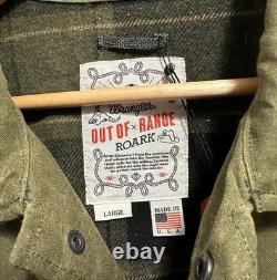 Roark X Wrangler Out of Range Waxed Cotton Coat Maverick Green Large RARE