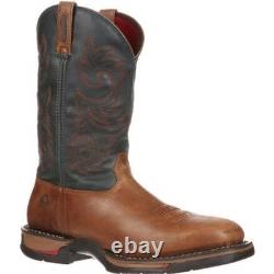 Rocky Men's 11 Long Range Waterproof Western Boot Saddle Brown/Navy FQ0008654
