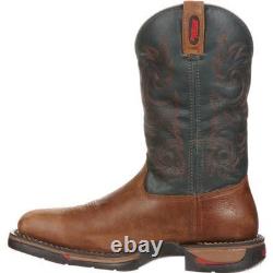 Rocky Men's 11 Long Range Waterproof Western Boot Saddle Brown/Navy FQ0008654