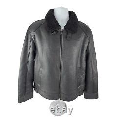 SMART RANGE LONDON Shearling Sheepskin Ralf Bomber Aviator Jacket XL Turkey NWT