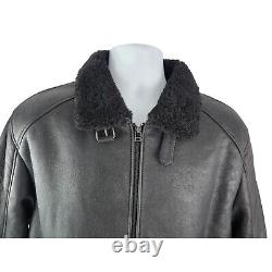 SMART RANGE LONDON Shearling Sheepskin Ralf Bomber Aviator Jacket XL Turkey NWT