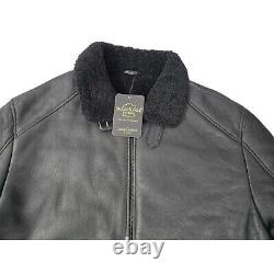 SMART RANGE LONDON Shearling Sheepskin Ralf Bomber Aviator Jacket XL Turkey NWT