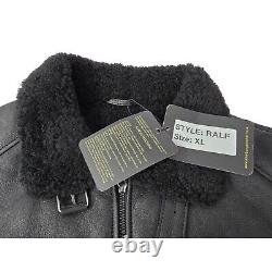 SMART RANGE LONDON Shearling Sheepskin Ralf Bomber Aviator Jacket XL Turkey NWT