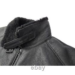 SMART RANGE LONDON Shearling Sheepskin Ralf Bomber Aviator Jacket XL Turkey NWT