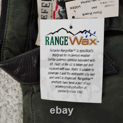 Schaefer Jacket Mens Large Green Waxed Ranch Western Work Coat Flap Range USA