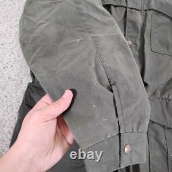 Schaefer Jacket Mens Large Green Waxed Ranch Western Work Coat Flap Range USA