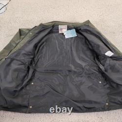 Schaefer Jacket Mens Large Green Waxed Ranch Western Work Coat Flap Range USA