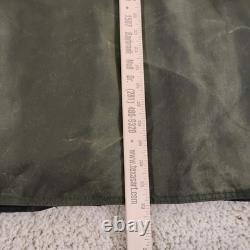Schaefer Jacket Mens Large Green Waxed Ranch Western Work Coat Flap Range USA
