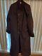 Scully Range Wear Mens L Long Canvas Duster Coat Corduroy Collar Cuffs Brown