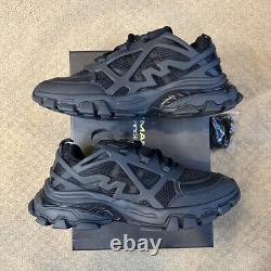 Size 11 Range Runner M'Mansion Triple Black Trainers Sneakers Fashion NEW