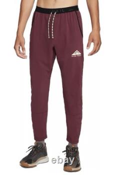 Size 2XLT- Nike Men's Trail Dawn Range Dri-FIT Track Pants, Night Maroon/Black