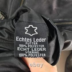 Smart Range London mens soft leather biker jacket size M black zip 107520