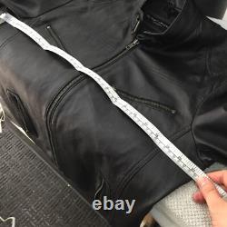 Smart Range London mens soft leather biker jacket size M black zip 107520