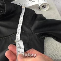 Smart Range London mens soft leather biker jacket size M black zip 107520