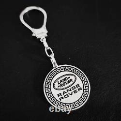 Sterling silver 925 keychain accessories jewelry men Range Rover handmade