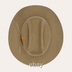 Stetson 6X Range Fawn Felt Hat With Free Hat Brush