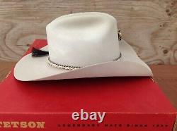 Stetson Cowboy Hat 4X Beaver Fur Felt Silverbelly Range, 7 1/8 in Original Box