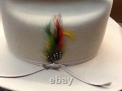 Stetson Cowboy Hat 6X Beaver Fur Silverbelly RANGE With Free Hat Brush+