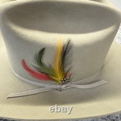 Stetson Sheriff Range 5x Beaver Cowboy Hat Silver Belly Brim Size 6 3/4