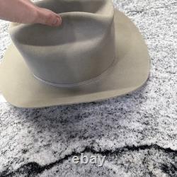 Stetson Sheriff Range 5x Beaver Cowboy Hat Silver Belly Brim Size 6 3/4