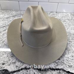Stetson Sheriff Range 5x Beaver Cowboy Hat Silver Belly Brim Size 6 3/4