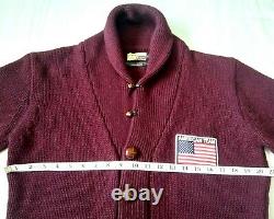 Superb £185 Barbour Wool Shawl Collar Cardigan L Steve Mcqueen Range Vgc