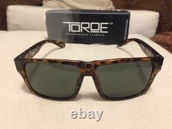 TOROE Square RANGE Tortoise Frame Polarized Sunglasses C3 Anti Reflective Water