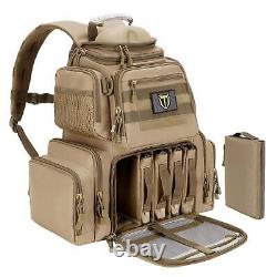 Tactical Range Backpack Bag for and with Case (Khaki)