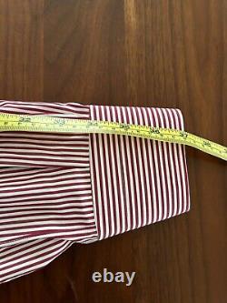 The Armoury Handmade in Italy Mens Dress Shirt, Red Stripe, 17/43, $375 NEW