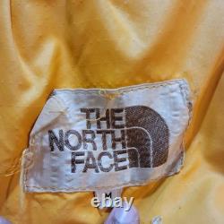 The North Face Brooks Range Parka Down Jacket Mens M Blue Vintage Brown Tag
