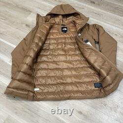 The North Face MTN Range Down Parka Utility Brown Men's Size Small Relaxed Fit