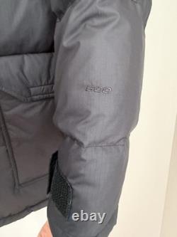 The North Face Men L 77 Brooks Range 600 Down Fill Parka Coat Black Tan Jacket