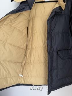 The North Face Men L 77 Brooks Range 600 Down Fill Parka Coat Black Tan Jacket